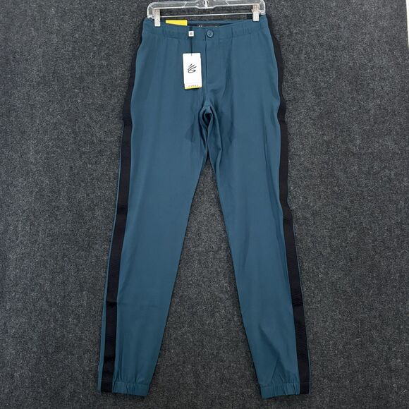 Under Armour Curry Storm Golf Jogger Pants Men's 32/34 Blue UA Steph Tapered - Picture 1 of 13